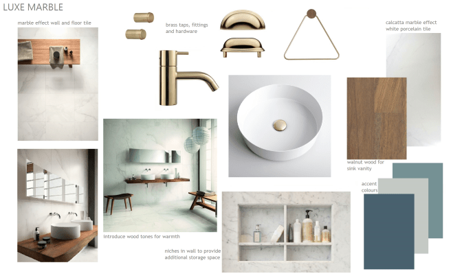 Main bathroom mood board