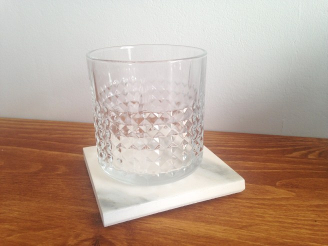 DIY Project - marble coaster in use