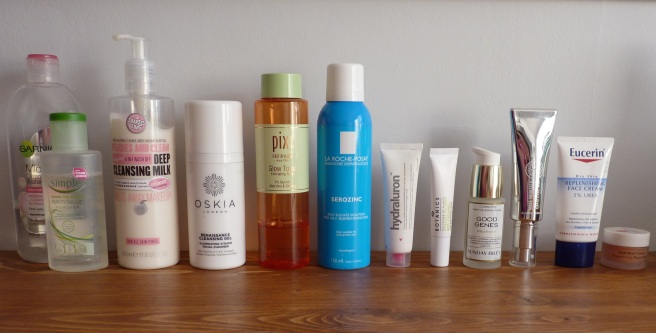 My Evening Skincare Routine products