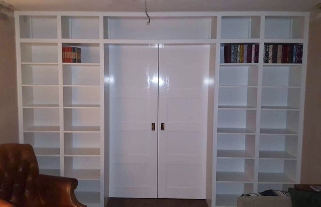 Bookcase Wall - painted