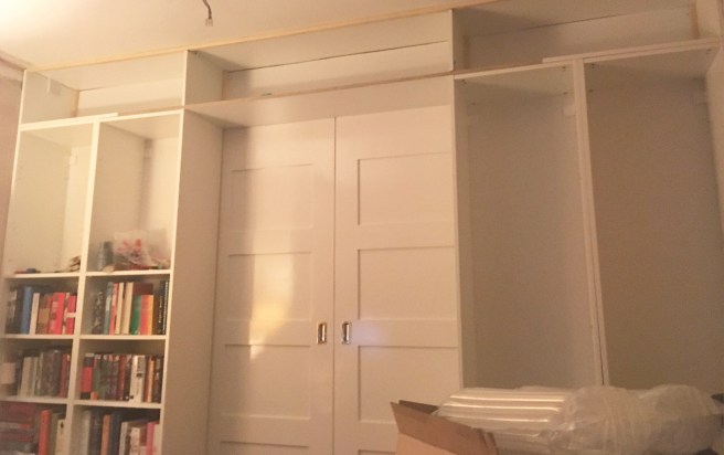 Bookcase Wall - skeleton completed