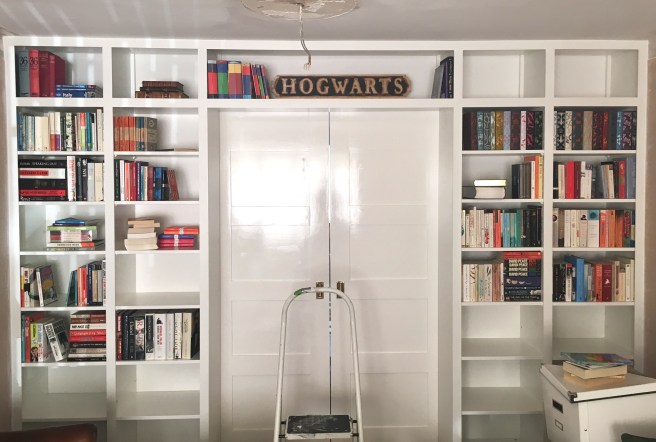 Bookcase wall from PAX frames