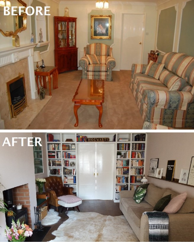 living room before and after 1