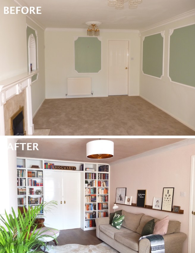living room before and after 2