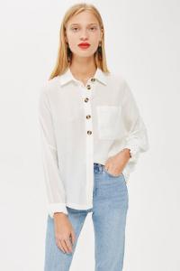 topshop-IVORY-Lightweight-Casual-Shirt